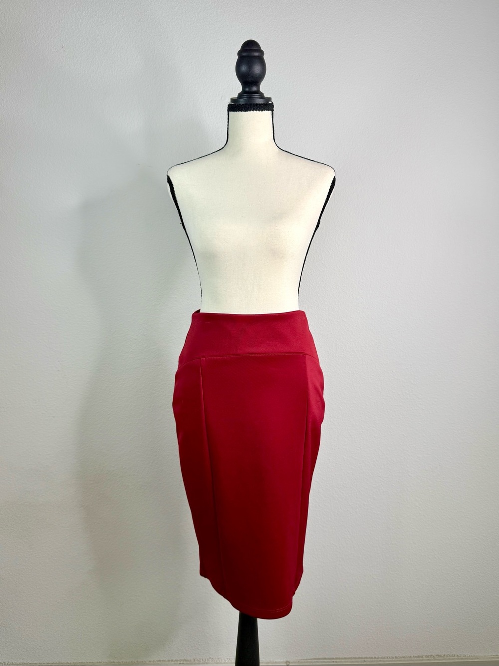 Red Pencil Skirt - Classic Women's Skirt